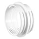 image 1 of SPARES2GO Vent Outlet Hose Connector Coupler Threaded Air Con Cooker Hood Hydroponics Duct Pipe Extension Ring (5" / 5.9") White