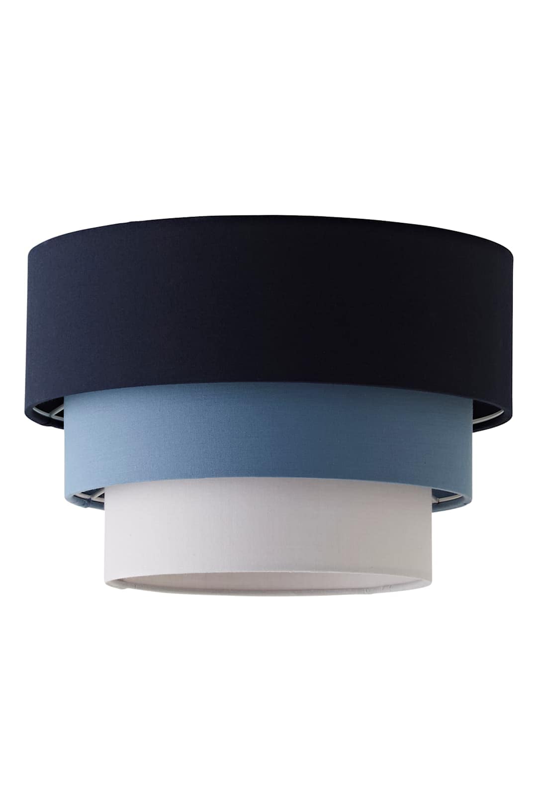 ValueLights Aztec Three Tier Drop Easy Fit Fabric Ceiling Pendant Light Lamp Shade in Navy