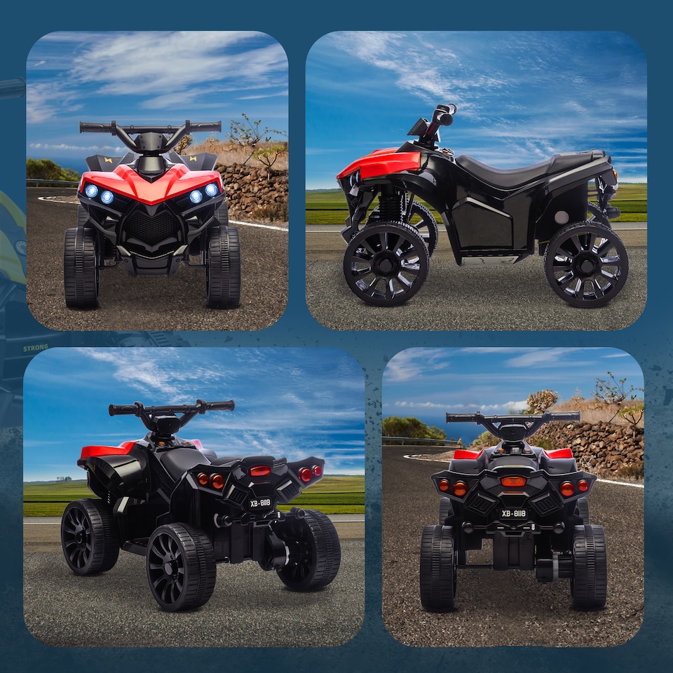 image 1 of AIYAPLAY 6V Kids ATV, Battery Powered Ride on Car for Ages 18-56 M, Red