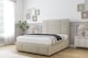 image 2 of Sloomy Lisbon Cream Plush Divan Bed With Mattress 2 Drawers Left Side With 54" Floor Standing Headboard & 12" Matching Footboard 2'6 Small Single | Cream | Cream | Small Single | 1