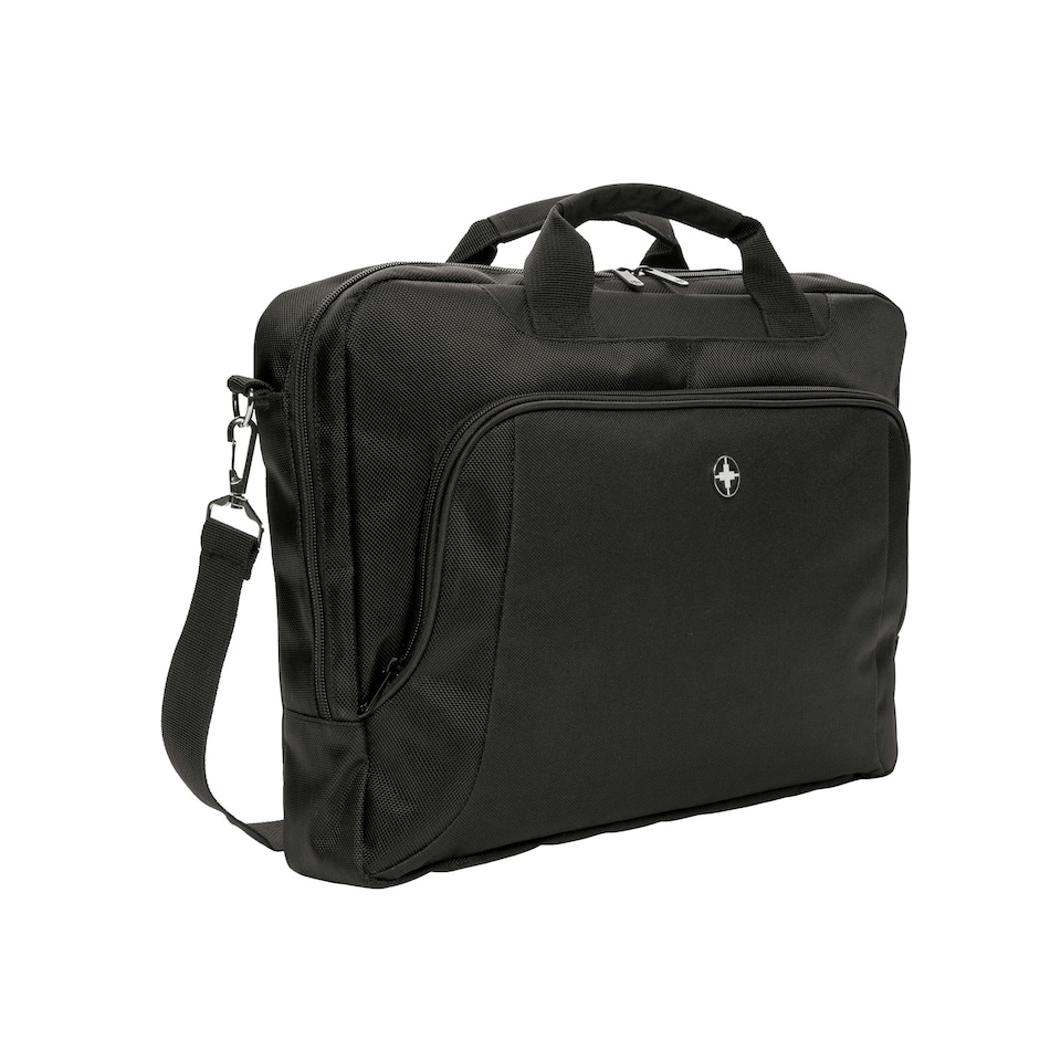 image 1 of Swiss Peak Deluxe Laptop Bag - Black - One Size | Black