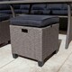 image 4 of 8 Seater Grey & Blue Cushion Corner Dining Set - With Stools