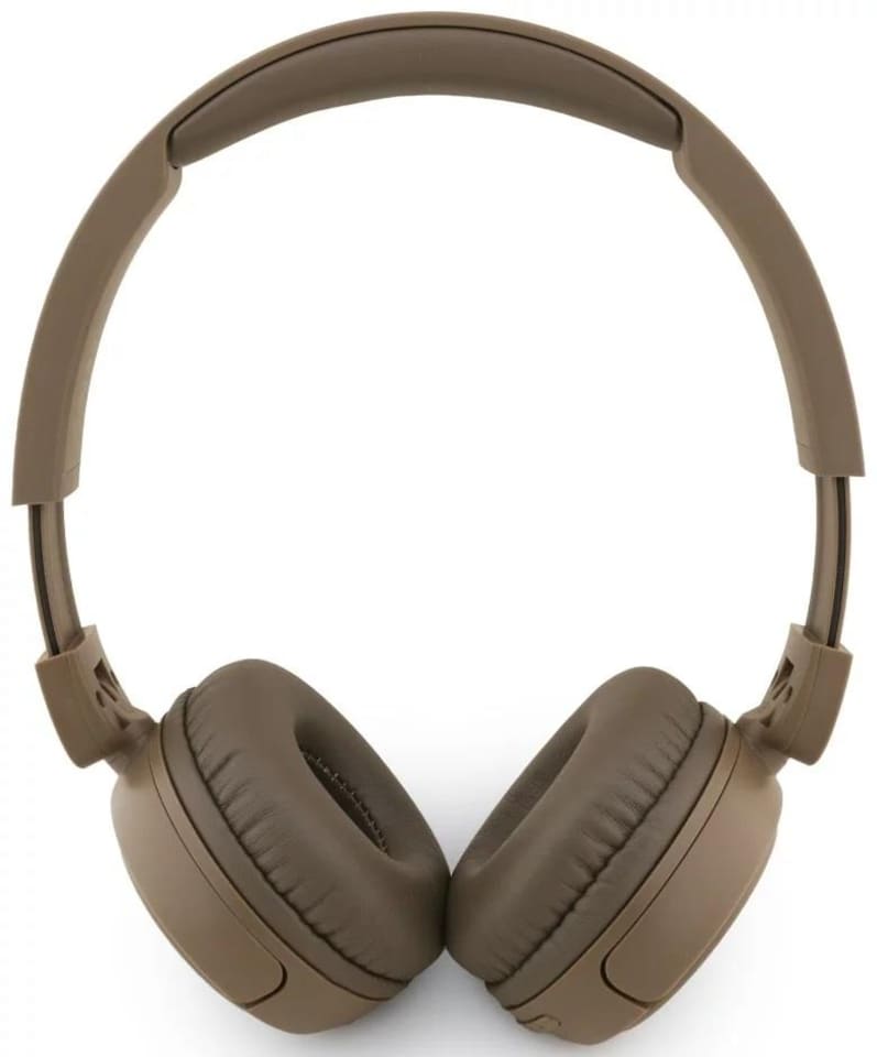 image 1 of Guess Script Metal Logo On Ear Wireless Headphone Brown - GUBHV6SCW