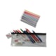 image 1 of Stationery Filled Black Zip 13x5" Pencil Case with Colouring Pencils