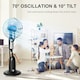 image 5 of HOMCOM 18" Pedestal Fan with Water Mist Spray, Misting Fan, 2.8L Tank Black