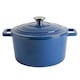image 1 of Argon Tableware Cast Iron Casserole Dish - Enameled Dutch Oven - Self-Basting Lid - Hob to Oven - 4.5 Litre - Midnight Blue