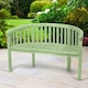 image 9 of Greenhurst Woodfield Acacia Garden Bench - Natural Oiled Finish Green | Sage Green