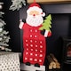 image 10 of 90cm Fabric Red and White Hanging Santa Advent Calendar Christmas Decoration