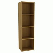 4-Tier Cube Shelving Unit Brown | Unit Colour: Beech