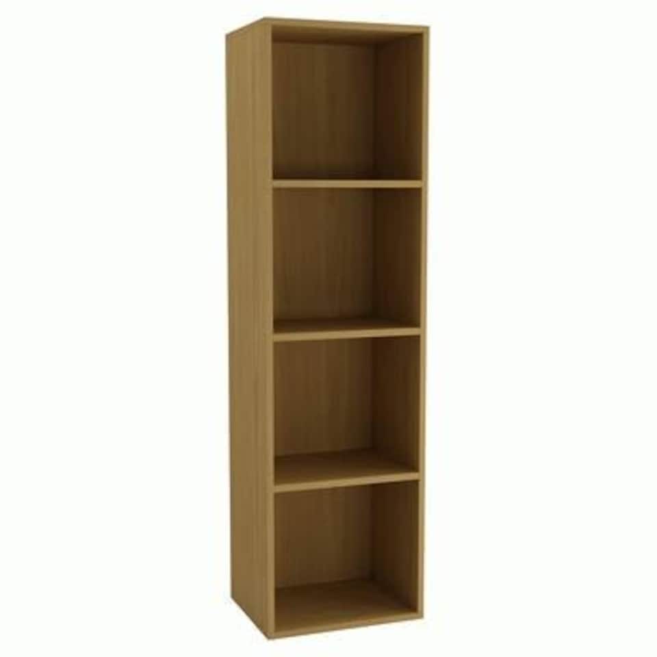 image 1 of 4-Tier Cube Shelving Unit Brown | Unit Colour: Beech