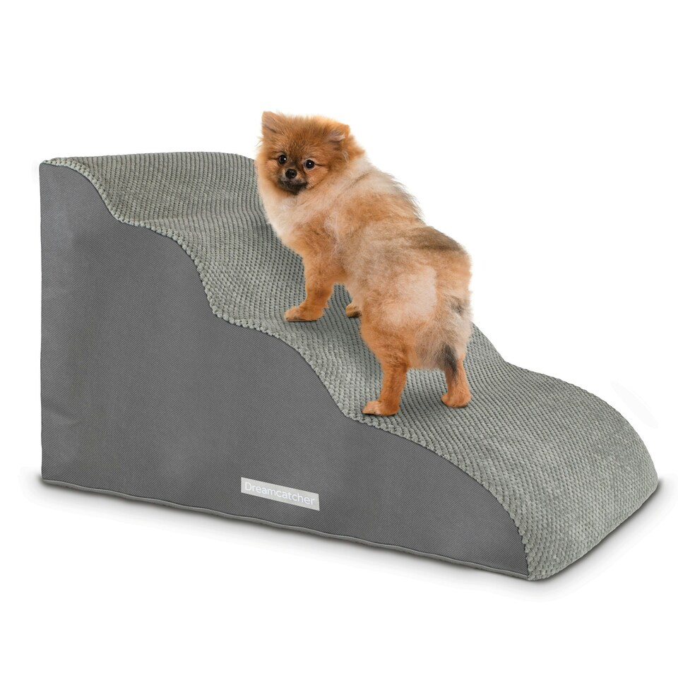 image 1 of Dreamcatcher 4 Step Dog Stairs for Bed 75x40x50cm, High Density Foam Ramp