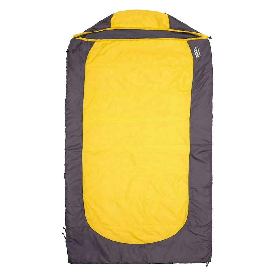 image 1 of Mountain Warehouse Microlite Sleeping Bag with Inner Pocket Two Way Zip Camp Bed Right Handed Zip - Long length (215cm) Multi