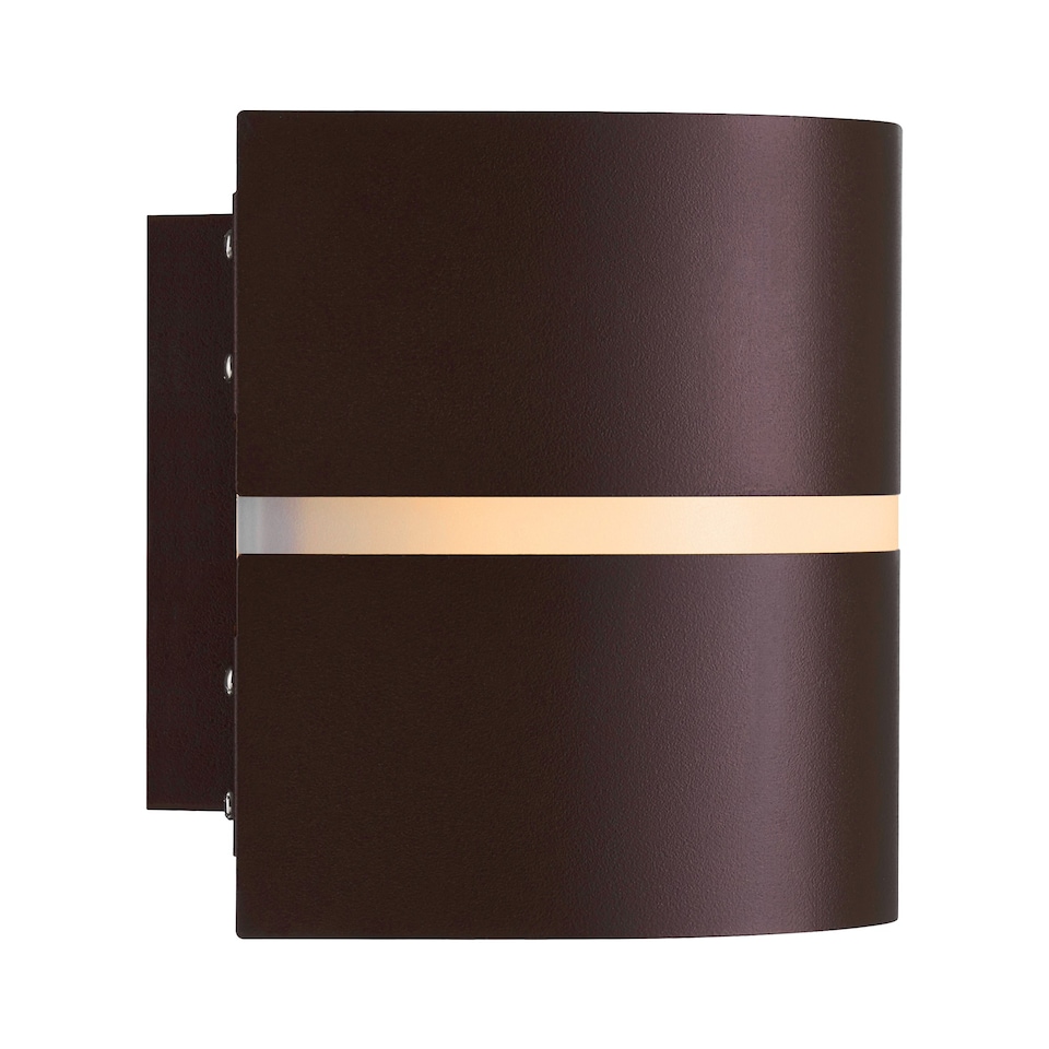 image 1 of Nordlux Sibelis Outdoor Wall Light Brown Plastic Solar E27 Sensor Weatherproof - Mains Powered, IP44 | Brown | metallic