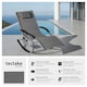 image 2 of Sun Lounger Taya with a Modern Design, Rocking Function and Breathable Surface | Grey | grey | 1