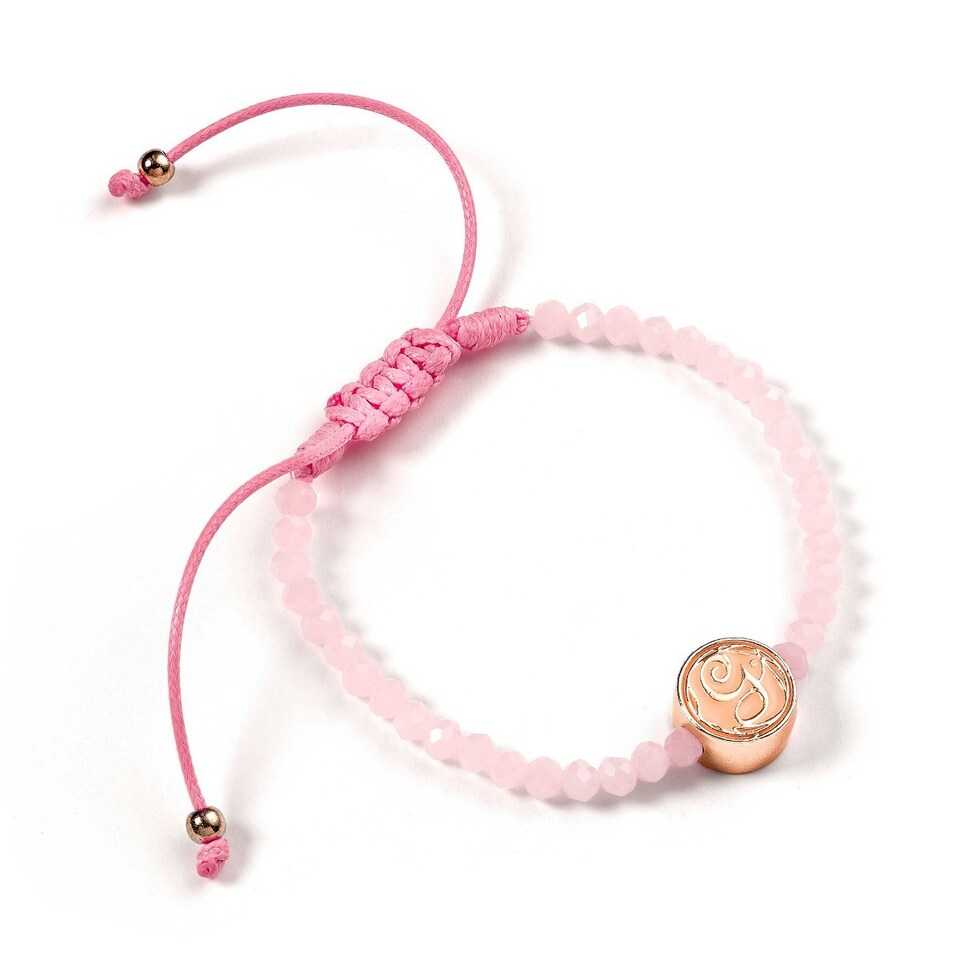 image 1 of Wicked Glinda Rose Quartz Friendship Bracelet