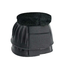 HyIMPACT SnugFit Fleece Topped Over Reach Boots (One Pair) - Black - S