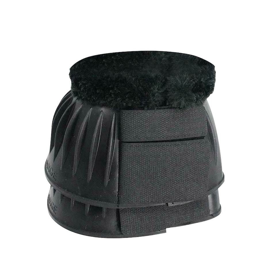 image 1 of HyIMPACT SnugFit Fleece Topped Over Reach Boots (One Pair) - Black - S