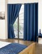 image 2 of Woven Thermal Blackout Eyelet Curtains Navy 228cm x 228cm | Blue | Blue
