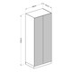 image 5 of Classic Square Panel White Double Wardrobe with Shelves White