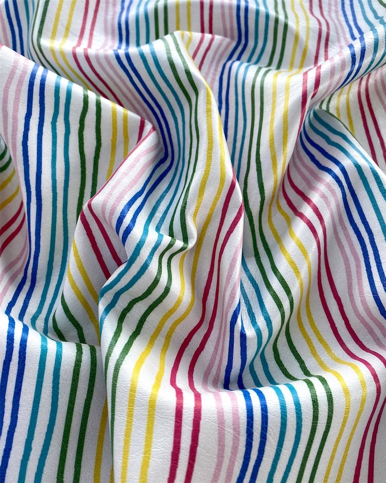 Multicoloured Faux Leather Fabric for Bag Making, Dressmaking, Upholstery, 139cm / 54" Wide - per metre