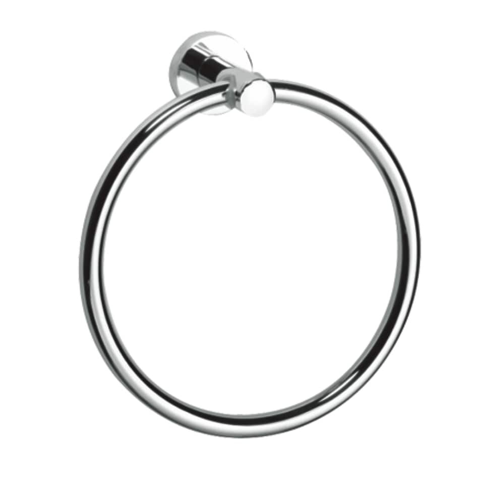 image 1 of Showerdrape Modernity Chrome Stainless Steel Wall Mounted Towel Ring | Silver | 1