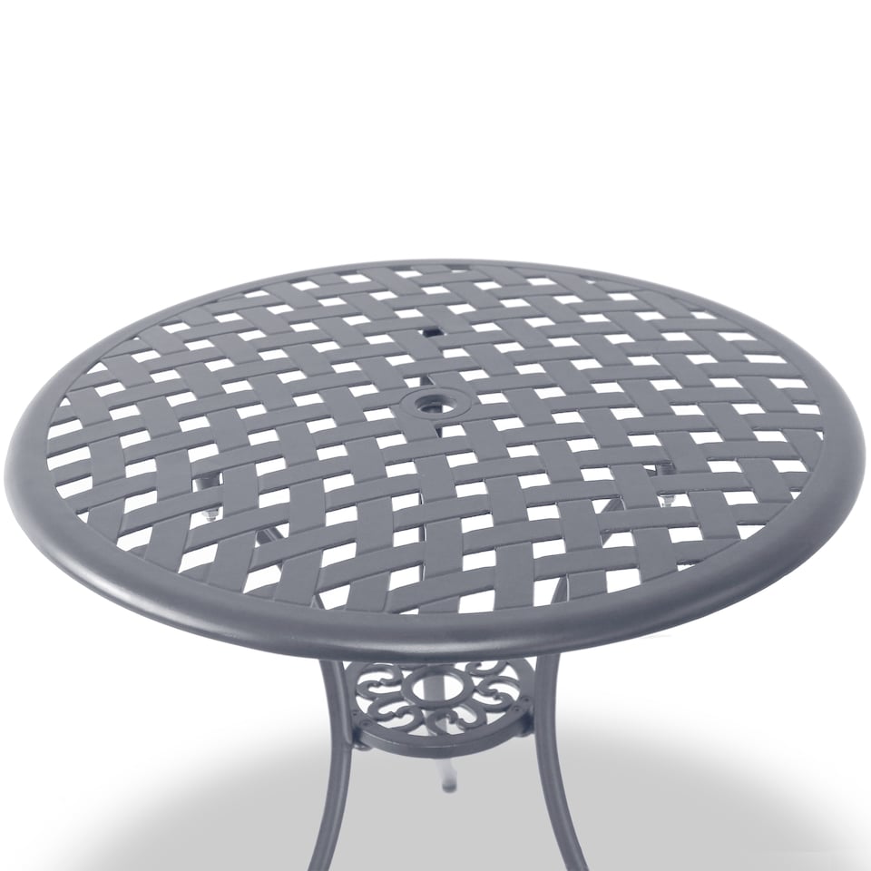 image 1 of Centurion Supports OSHOWA Garden and Patio Grey Cast Aluminium Bistro Table | Grey | Grey
