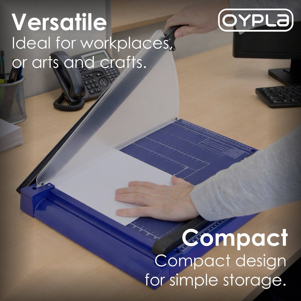 image 1 of Professional Grade A3 Guillotine With Safety Guard - Blue