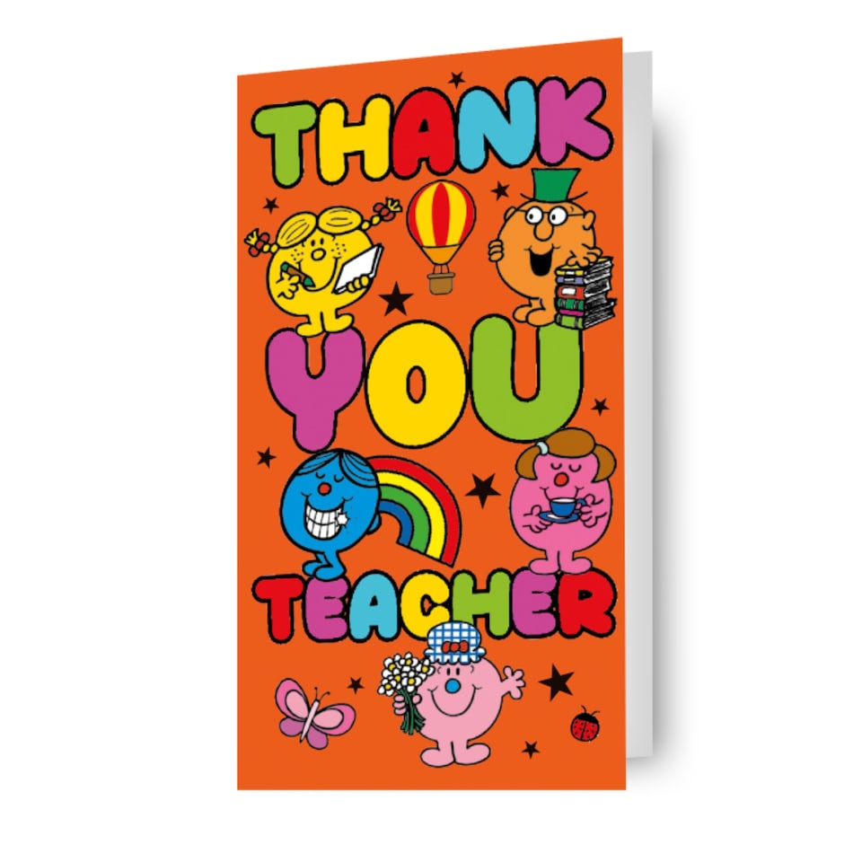 Mr Men & Little Miss Thank You Teacher Card