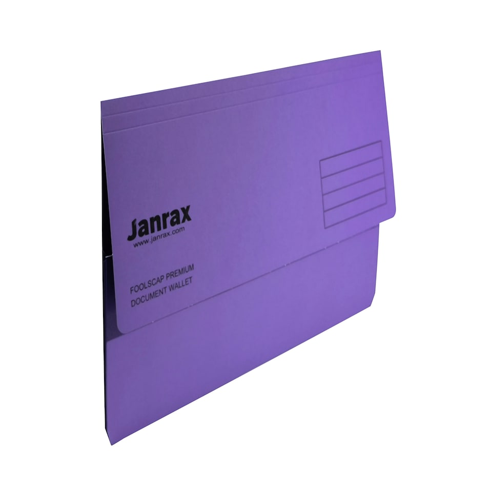 image 1 of Pack of 10 Purple Card Premium Foolscap Document Wallets