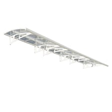Patio Cover Bordeaux Door Awning Canopy 6690 Clear - Acrylic - L670.5 x W139 x H33 cm - White | White