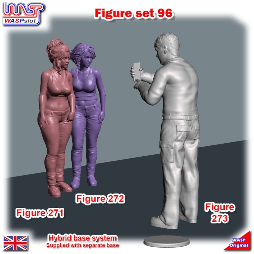 Trackside Figure Scenery Display Set 96 New 1:32 Scale Wasp