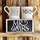 image 4 of Mug Set: 2 x 300ml Emma Bridgewater Black Toast Mrs & Mrs 1/2 Pint Mugs, Ceramic White