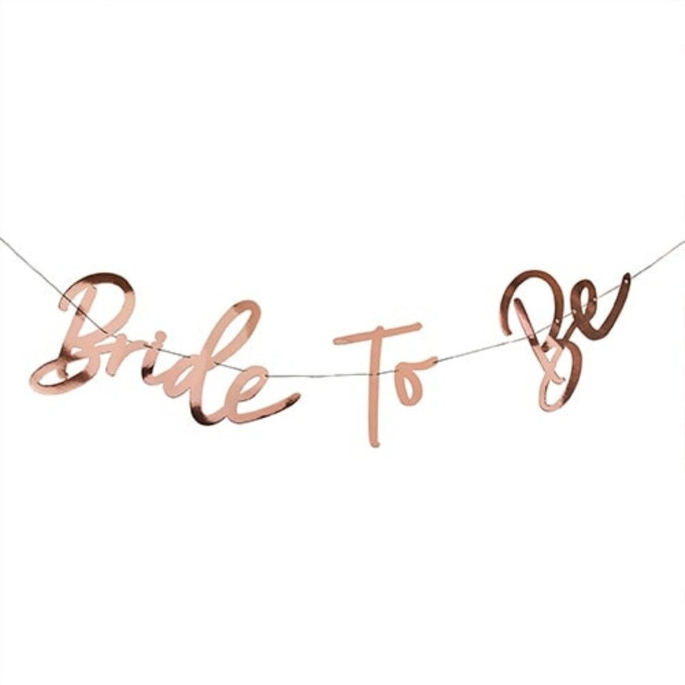 Rose Gold Foil Bride To Be Hen Party Cardboard Letter Banner 200cm