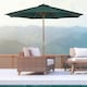image 2 of Outsunny Wooden Garden Parasol with Rope Pulley Mechanism Dark Green