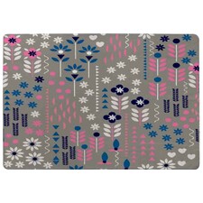 Selection of Flowers in Pink, Blue & White (Rug) Multi | XL: 160x230cm