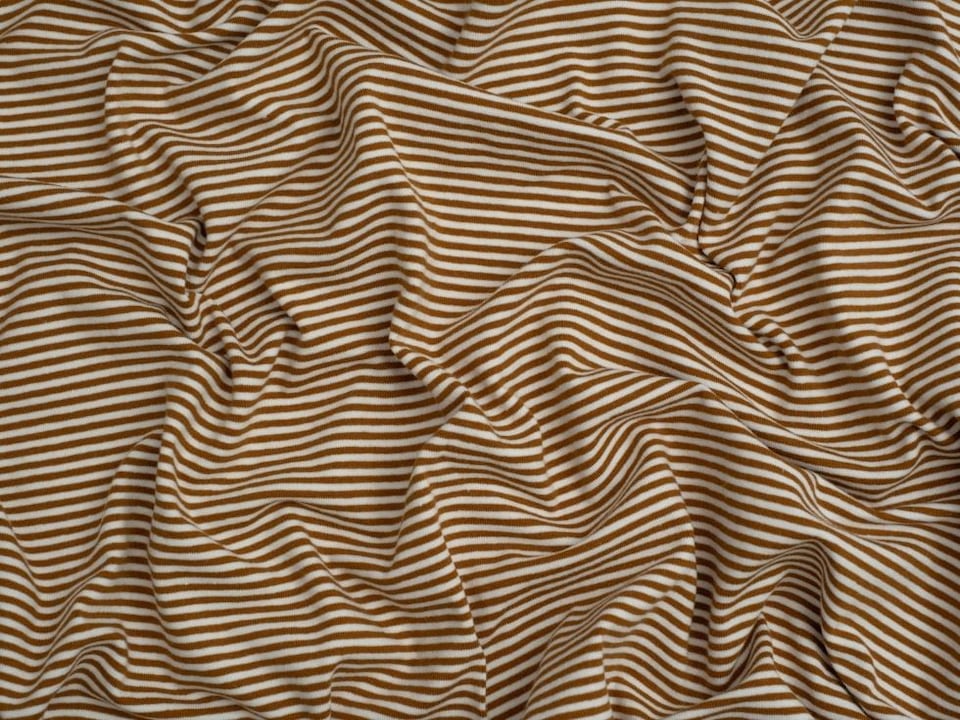 Minerva Core Range Gold Baby Soft Yarn Dyed Cotton Jersey Stretch Knit Fabric for Dressmaking, 150cm / 59" Wide - per metre