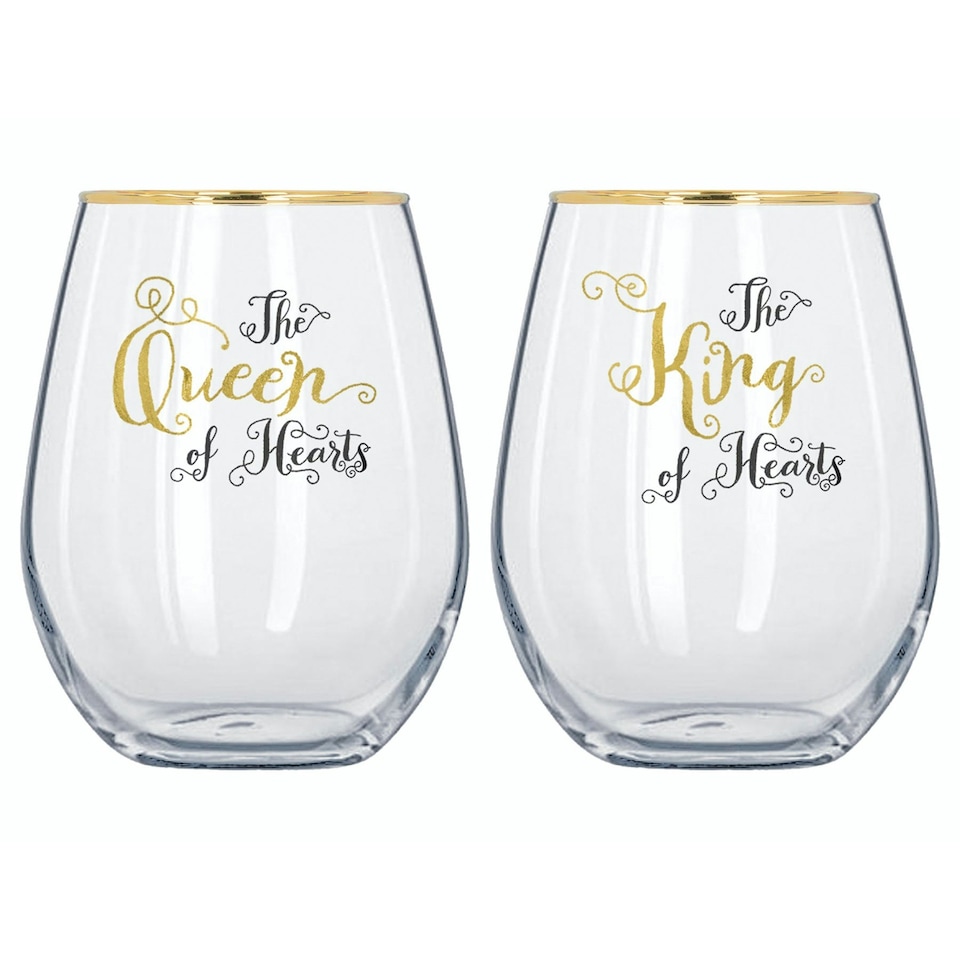 image 1 of V&A Alice in Wonderland Tumbler Set 350ml Set of 2 Clear