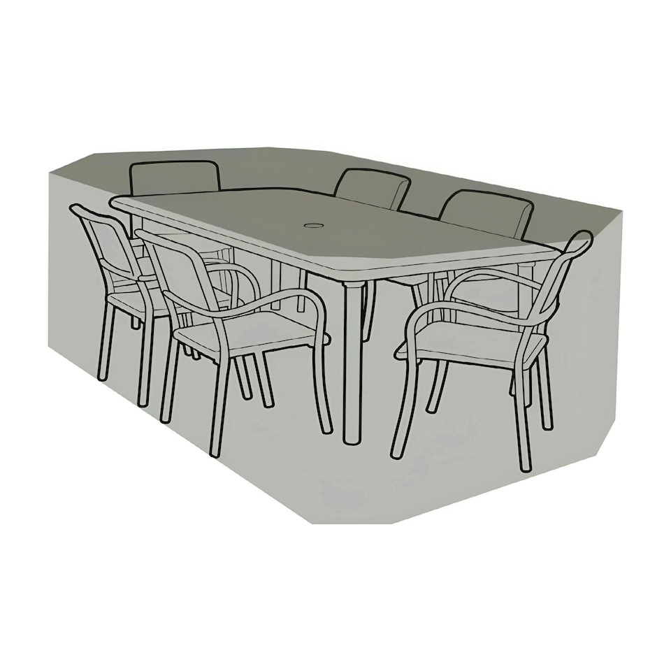 image 1 of Extra Strong Rectangular 6 Seater Furniture Set Cover in Dark Green | Green