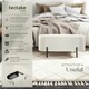 image 2 of Hallway Bench Lanja - upholstered, cushioned, built-in-storage, 97 x 36 x 42 cm Cream | Boucle Cream-White