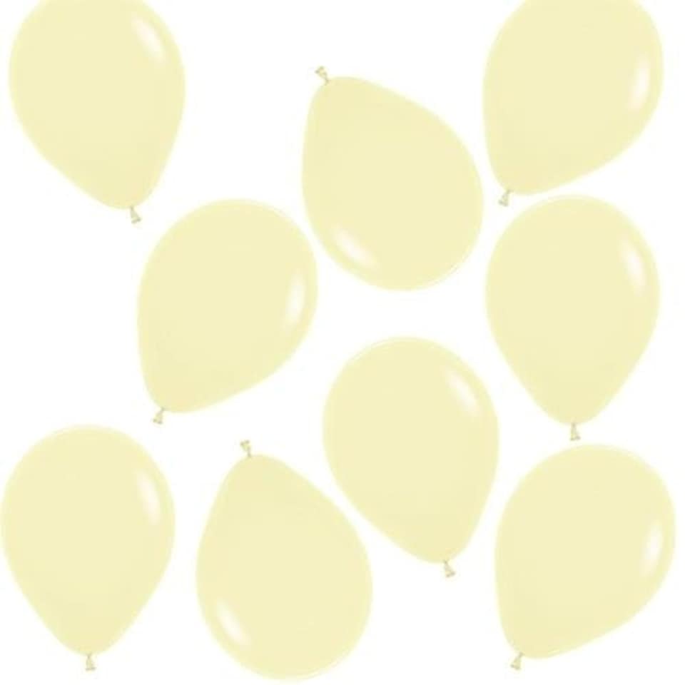 Pastel Matte Yellow Sempertex Biodegradable Latex Balloons 13cm / 5 in - Pack of 50 Yellow