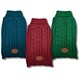 image 6 of HugglePets Legacy Cable Knit Dog Jumper Blue | L