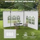 image 3 of Outsunny Gazebo Side Panels for 3x3(m) or 3x4m Pop Up Gazebo, 2 Pack, Black