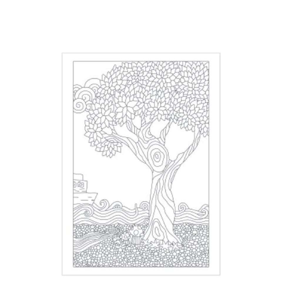 image 1 of Single 8"x6" Mindfullness Spiral Advanced Colouring Book