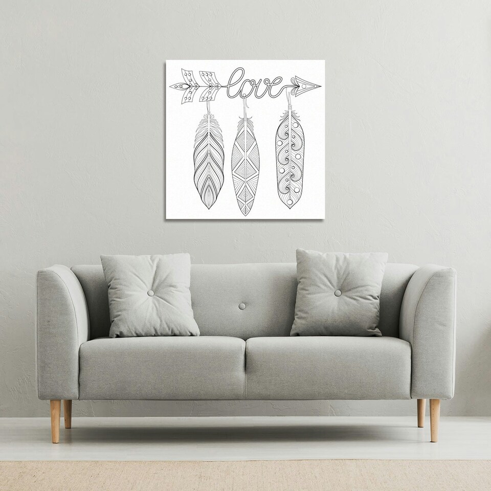 image 1 of Bohemian Arrow (Canvas Print) 46 x 46 x 4cm