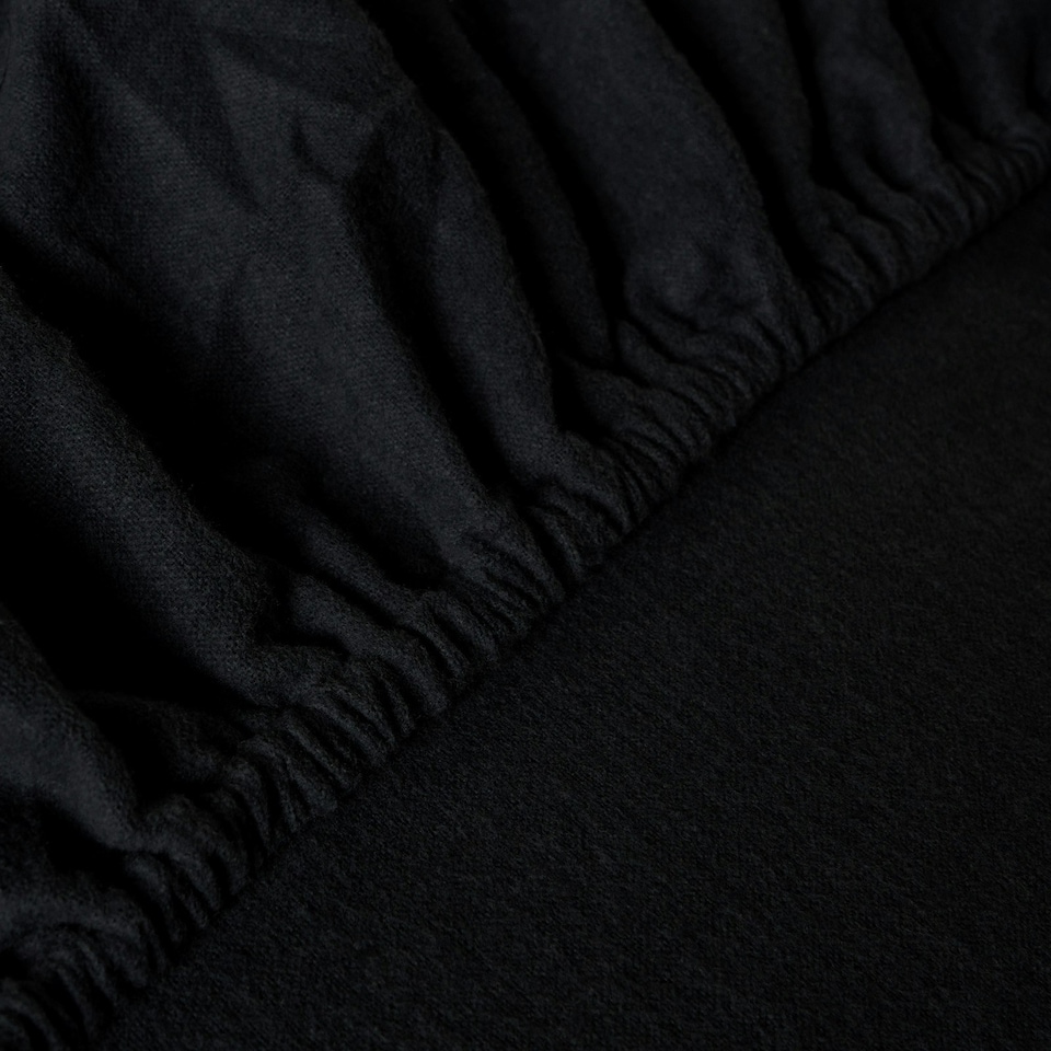 image 1 of OHS 100% Brushed Cotton Soft Cosy Warm Fleece 25cm Deep Elasticated Fitted Sheet | Grey | Charcoal | Single