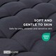 image 3 of Homescapes Garden Bench Cushion Luxury 3 Seater 100% Cotton Indoor Outdoor Seat Pad Black | 143 x 48 cm
