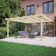 image 2 of Wall Mounted Double Premium Pergola - Wood - L180 x W420 x H270 cm - Light Green