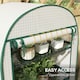 image 4 of Outsunny 80 x 49 x 160cm Mini Greenhouse Portable Green House with Shelf White