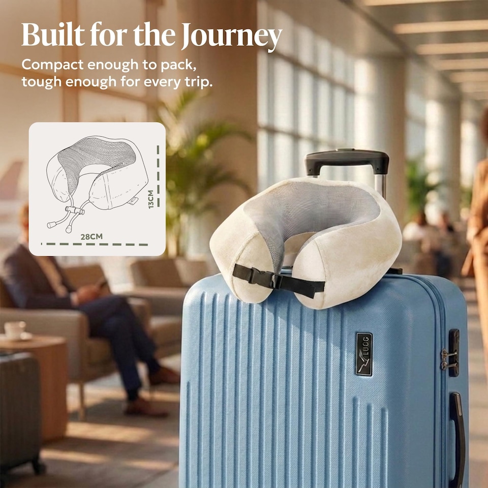 image 1 of Lugg Memory Foam Travel Pillow with Storage Bag 360 Degree Neck Support