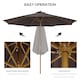 image 3 of Outsunny 3(m) Wooden Garden Parasol Sun Shade Outdoor Umbrella Coffee